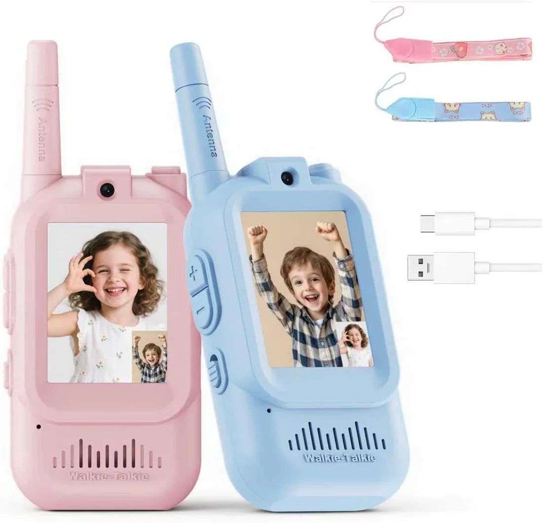2Pcs Rechargeable Video Walkie Talkie for Kids