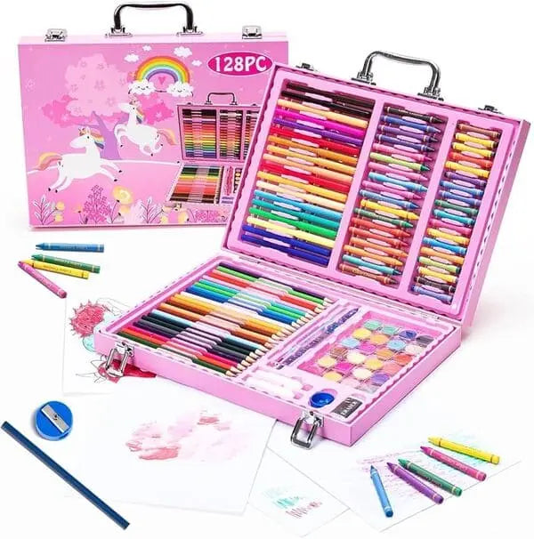 128 Pcs Premium Coloring Kit For Kids
