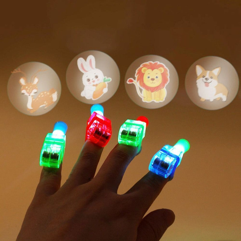 Buy Pack of 10 Projector Light Up Rings LED Finger Lights