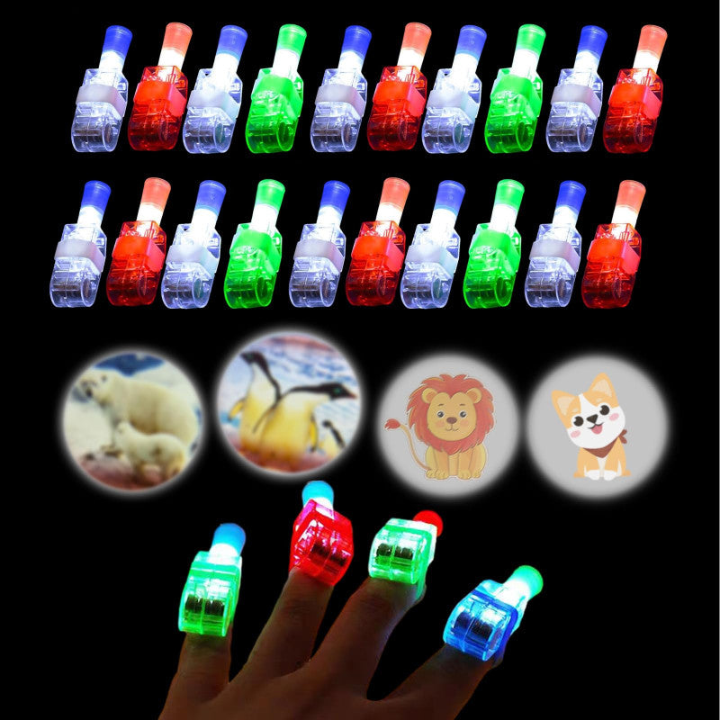 Buy Pack of 10 Projector Light Up Rings LED Finger Lights