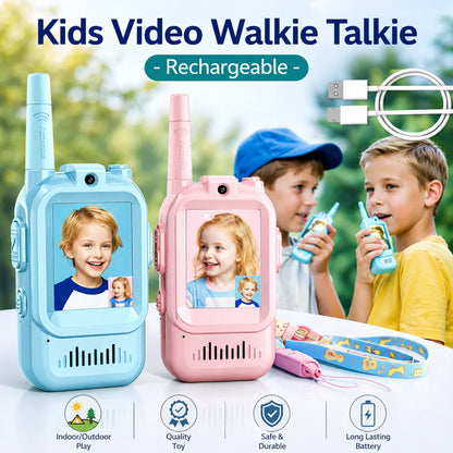 2Pcs Rechargeable Video Walkie Talkie for Kids