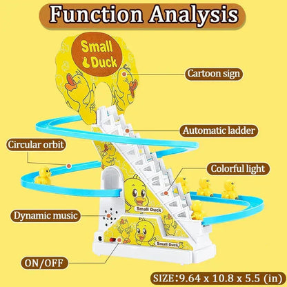 Automatic Stair-Slide Funny Duck Toy Set For Kids