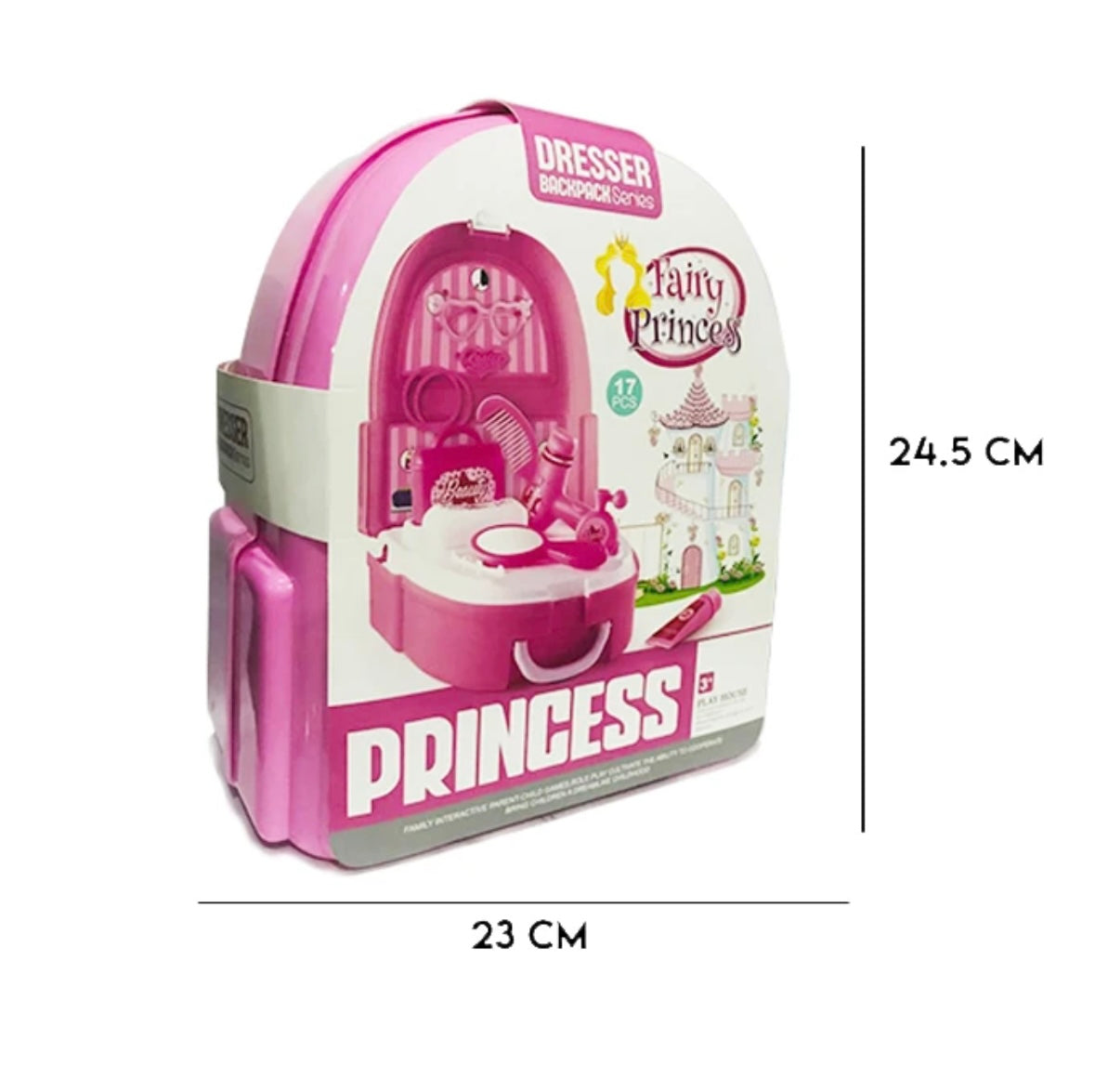 Fairy Dresser Backpack for Kids - 17 Pieces
Set - Beauty Play House