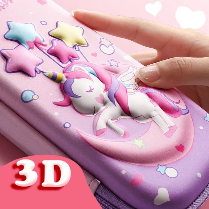 Pencil Case Kawaii School Pencil Cases Stationery Estuche 3D Space Pen Case Unicorn School Supplies Trousse Scolaire Pencil Box
