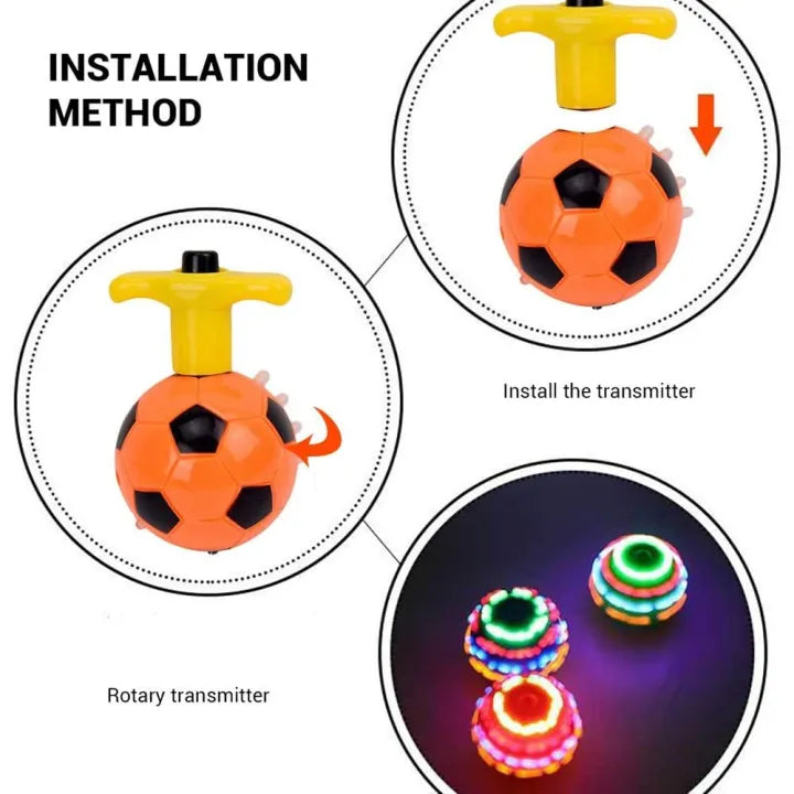 Flashing Football Gyro Top
