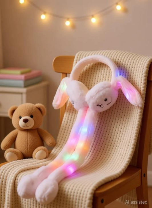 KFZONE Rabbit Ear Moving Earmuffs  with Led Light