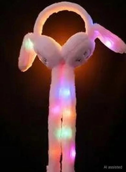 KFZONE Rabbit Ear Moving Earmuffs  with Led Light