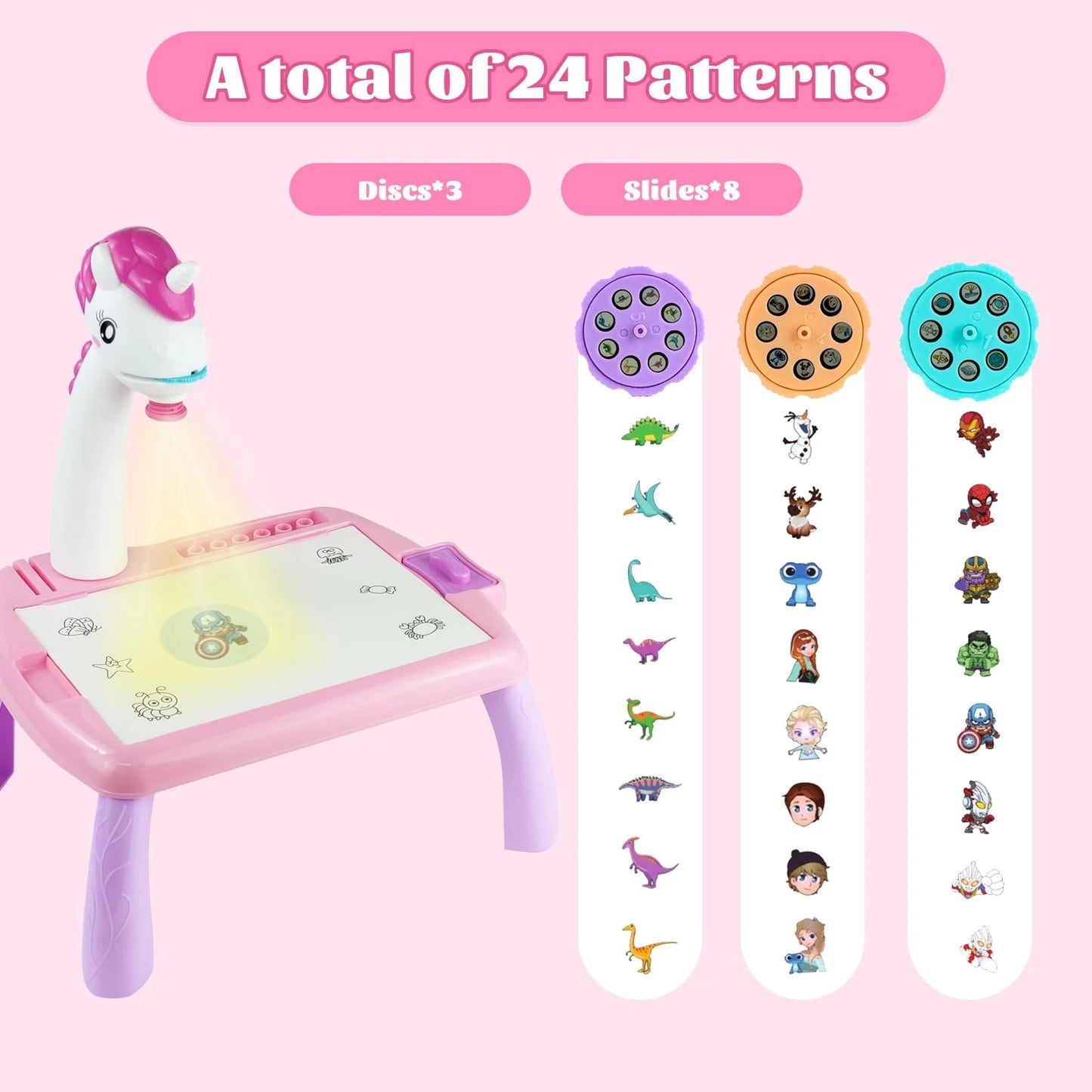 Unicorn Drawing Projector Table Set for Kids(LARGE SIZE)