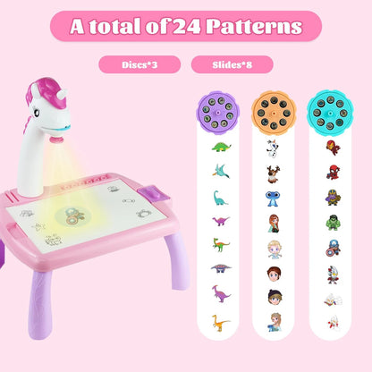 Unicorn Drawing Projector Table Set for Kids(LARGE SIZE)